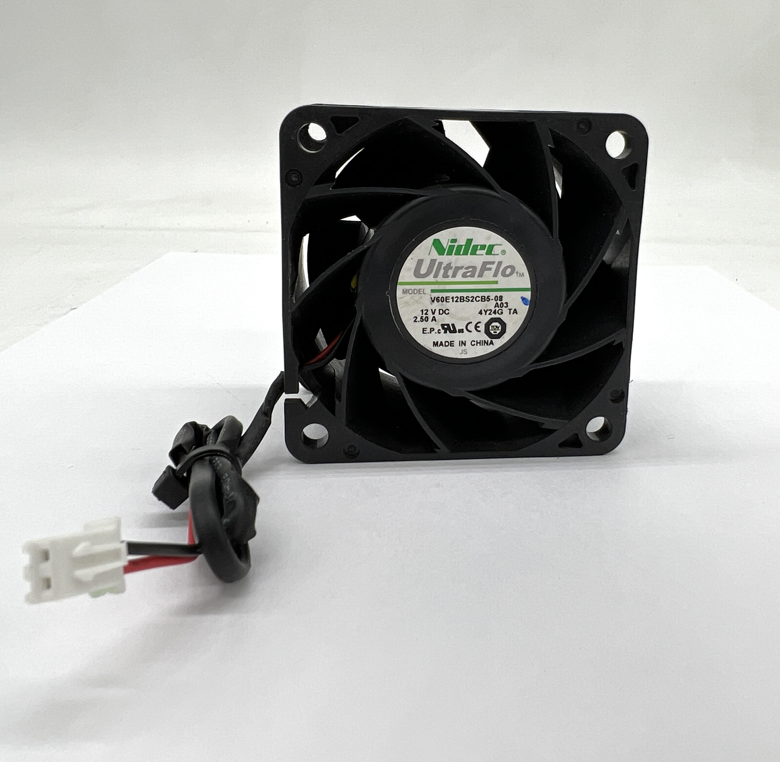 Кулер 60×60×38 мм, Nidec UltraFlo, model: V60E12BS2CB5-08, 2pin, 12Vdc, 2,5 А Original