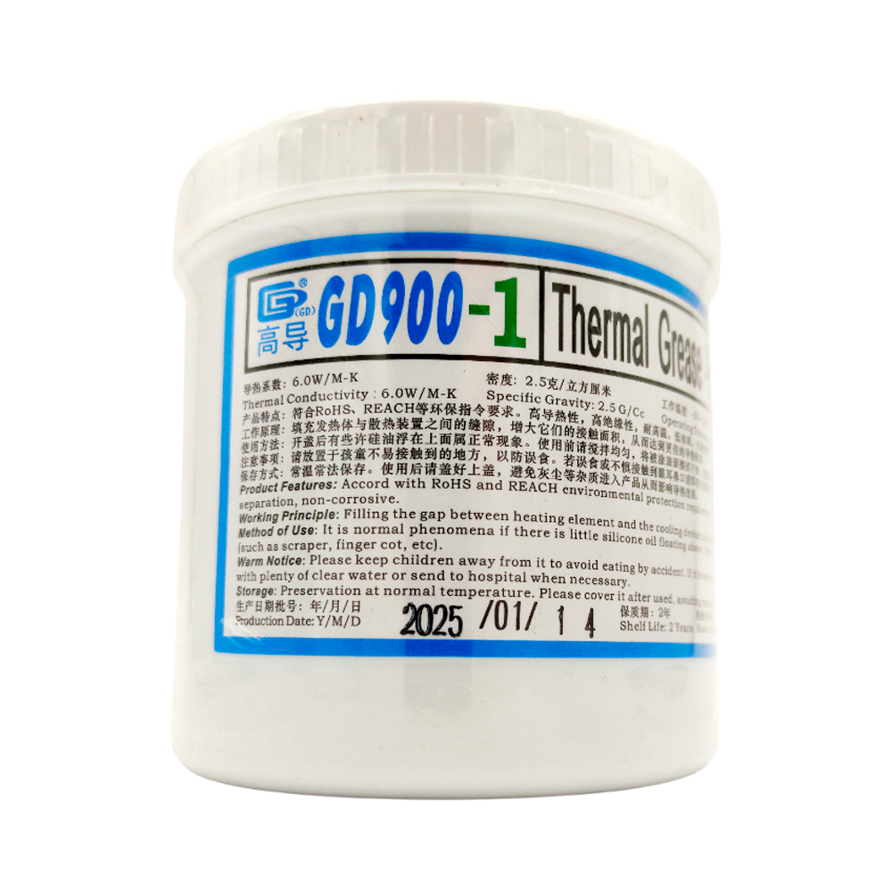 Термопаста GD900-1-CN1000 Termal Grease 6.0 W/m 1000г серая