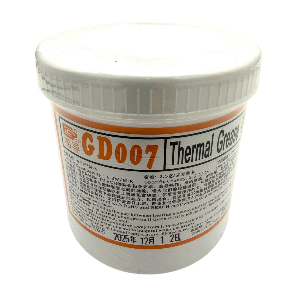 Термопаста GD007 Termal Grease 6.8 W/m 1000г серая