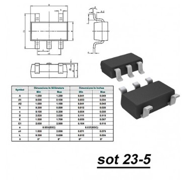 Микросхема PAM2301CAABADJ (SOT23-5)