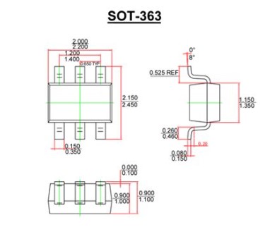 Диод SMF05CT (SOT-363)