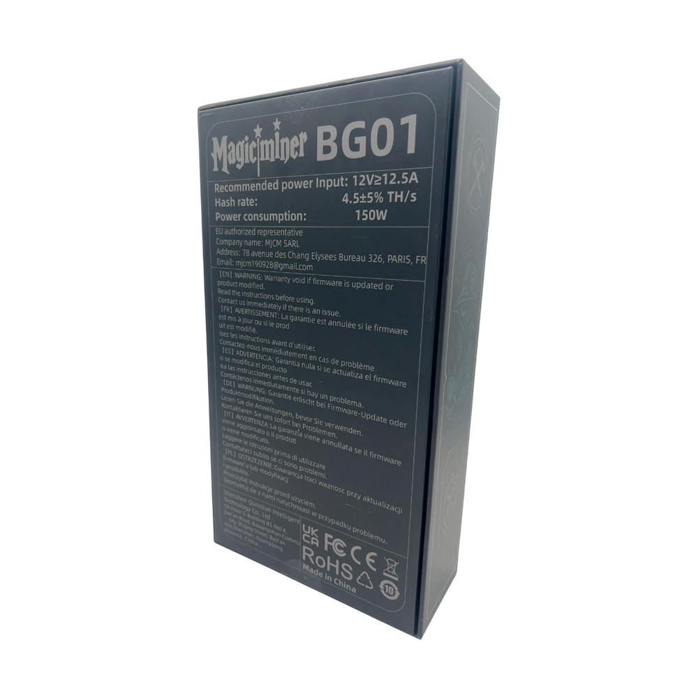 Magic Miner BG01 4.5TH SHA-256 алгоритм SOLO BTC Miner Solo Miner