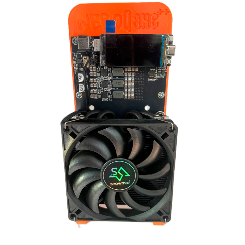 Orange NerdQaxe++ Solo Miner 4.8 Th/s