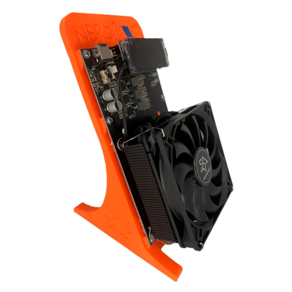 Orange NerdQaxe++ Solo Miner 4.8 Th/s