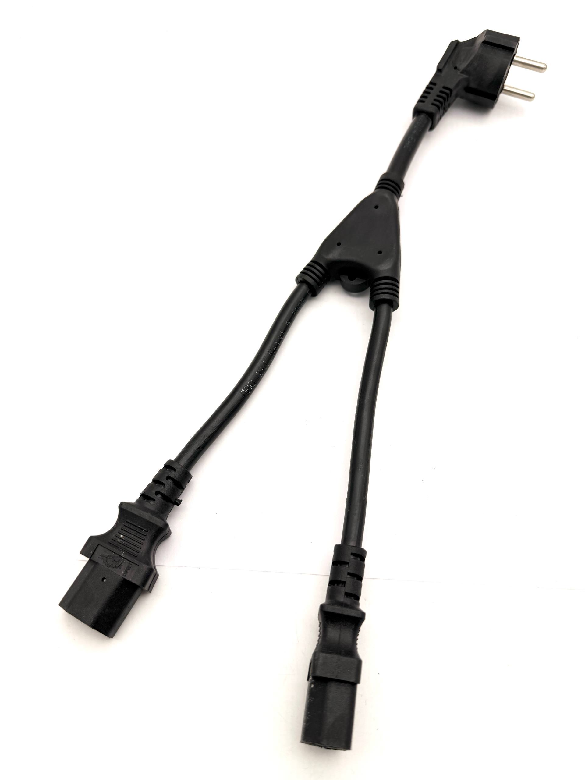 Кабель питания S22 3х2,5+2xC13 3х1,5 16А, 0,36 м