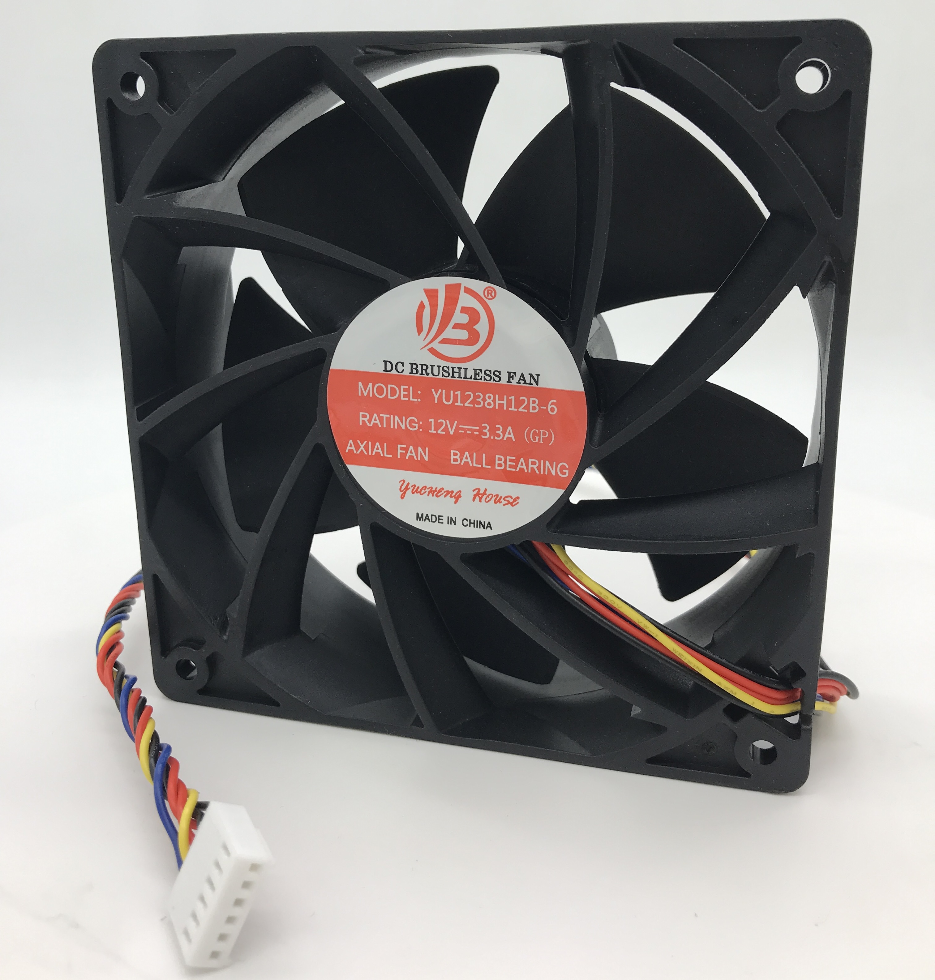 Кулер 120×120×38 мм, 7000 об., 12 В, 3,3 А, 6 pin., INNOSILICON T2T передний, Mod: YU1238H12B-6, DC BR
