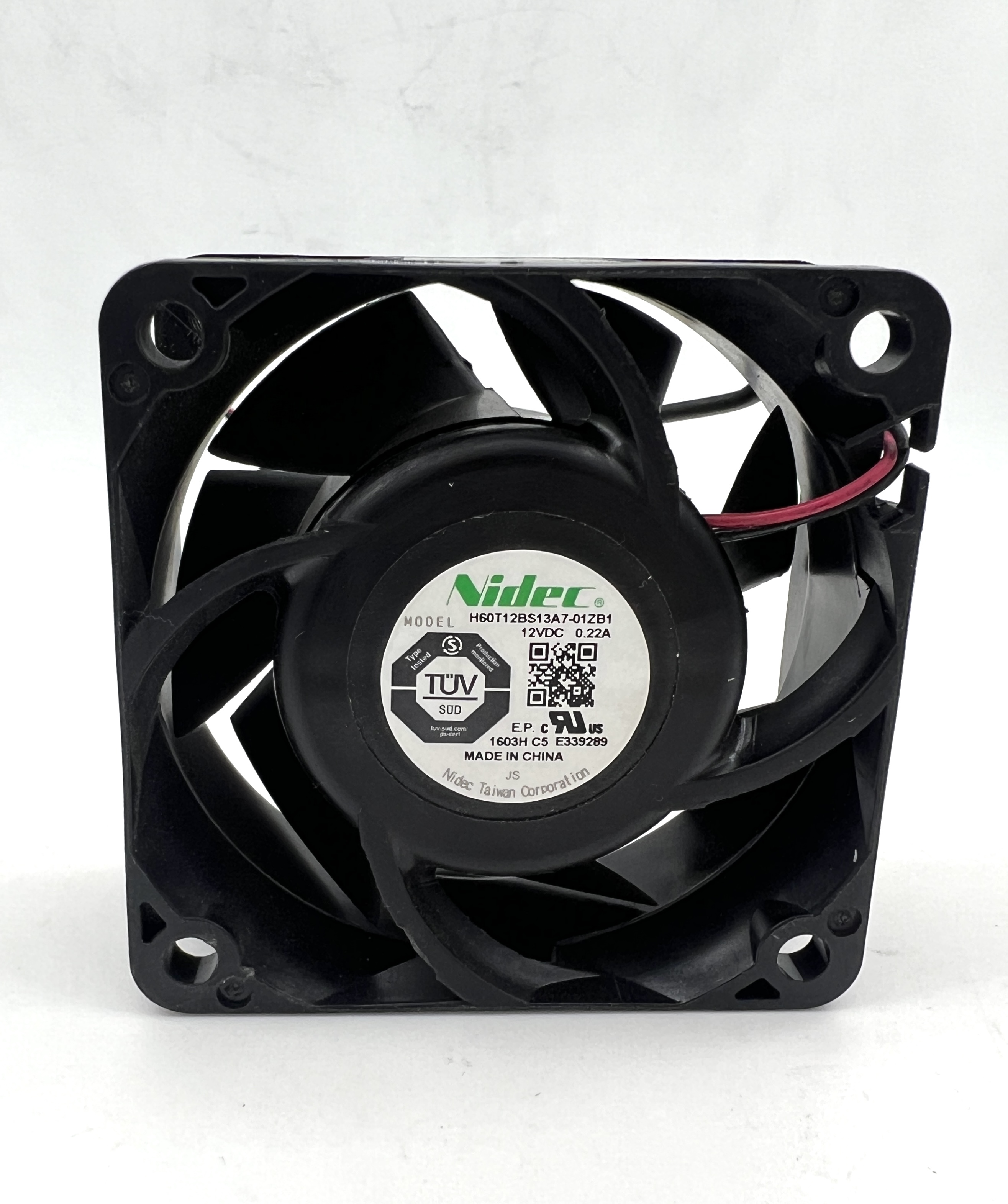 Кулер 60×60×25 мм, Nidec UltraFlo, model: H60T12BS13A7-01ZB1, 2pin, 12Vdc, 0,22 А Original