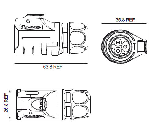 Разъём LP-20-J04PE-01-021 (желтый)
