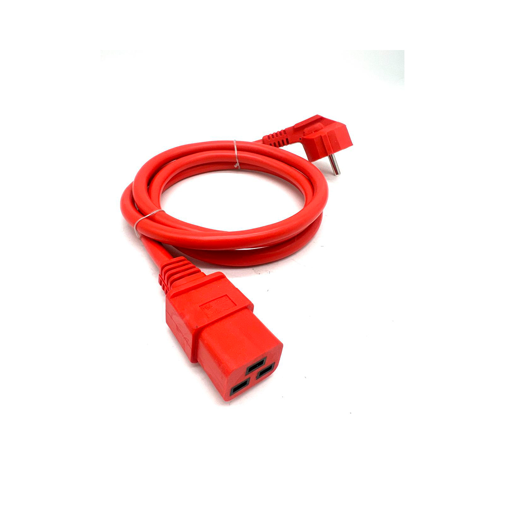 Кабель питания C19, S22, 3х2,5, 16А, 1,5м ГОСТ красный