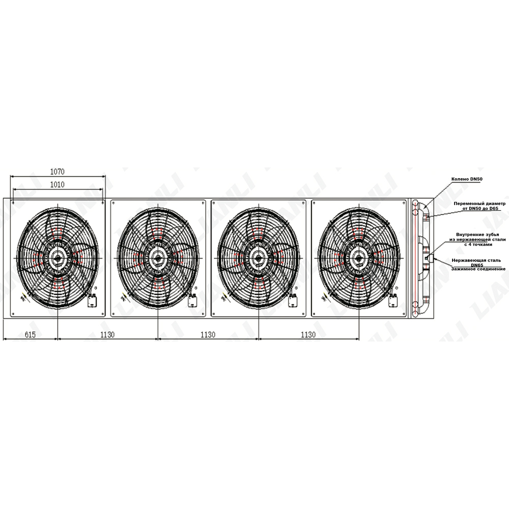 Dry cooler 200kW для системы гидроохлаждения