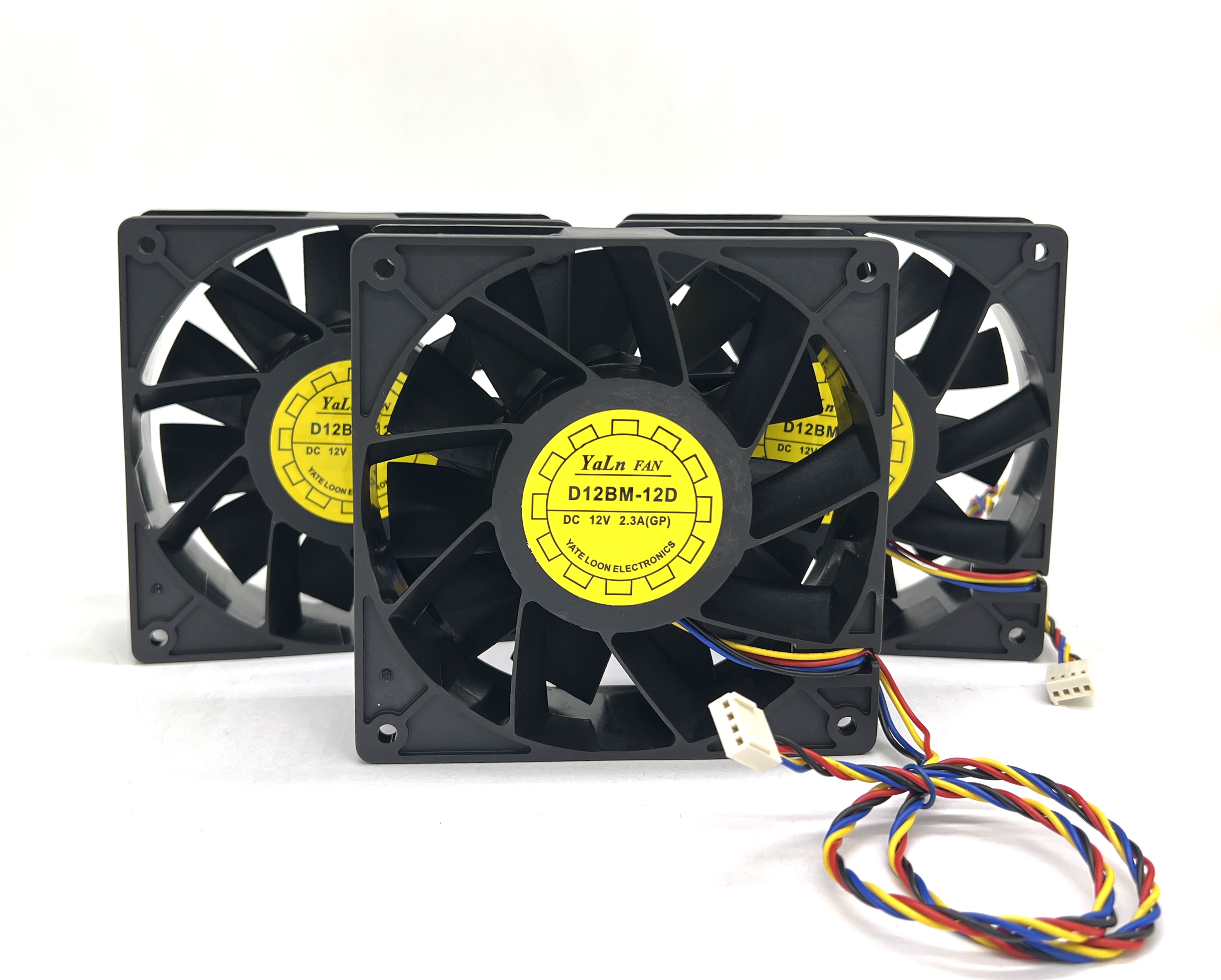 Кулер 120×120×38 мм, 6000 об., 12 В, 2,3 А, 4 pin., Mod: D12BM-12D , YaLn FAN