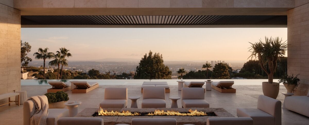 Особняк &laquo;Соловей&raquo; с видом на Лос-Анджелес. Источник: Aaron Kirman