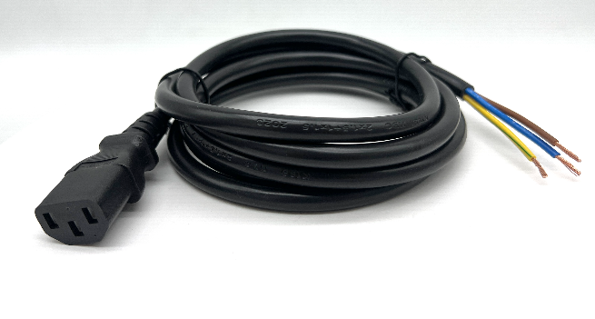 Кабель питания C13, 3х1,5, 16А, 1,8м (без вилки) ГОСТ