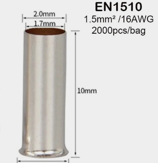 Клеммная колодка EN1510, концевой соединитель проводов, Электрический обжимной