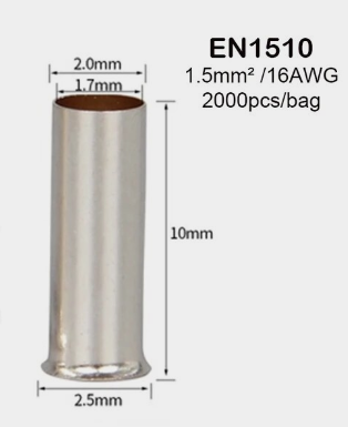 Клеммная колодка EN1510, концевой соединитель проводов, Электрический обжимной