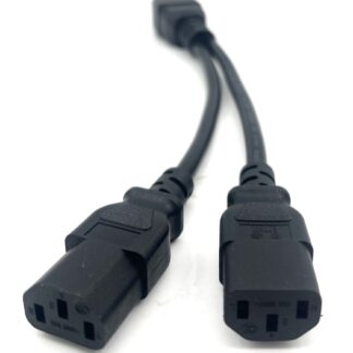 Кабель питания C20Х2C13 3х1,5, 16А, 0,21 м ГОСТ