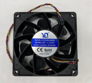 Кулер 120X120X38 мм, 6000 об., 12V, 2,7A, 4 pin (квадрат), YD12038-6000B Aixin A1