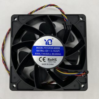 Кулер 120X120X38 мм, 6000 об., 12V, 2,7A, 4 pin (квадрат), YD12038-6000B Aixin A1