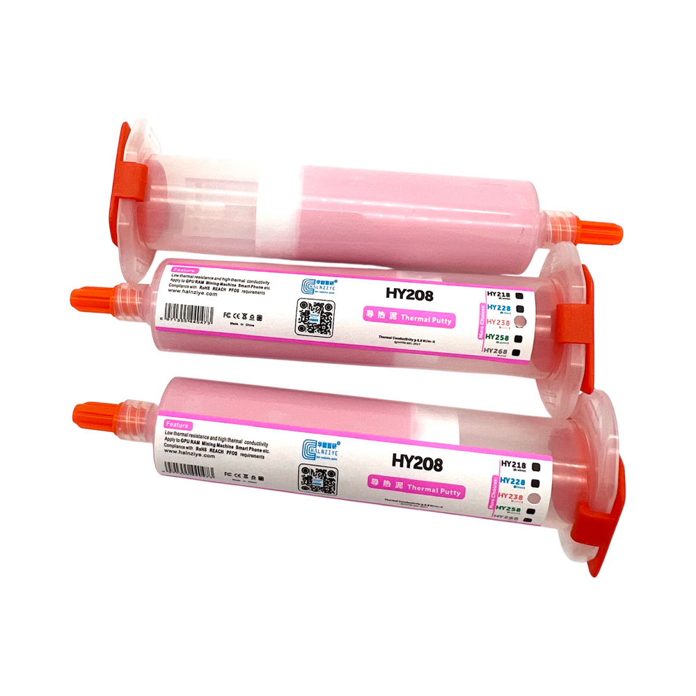 Термопаста на силиконовой основе розового цвета HY238-TU100G, расфасовка по 100гр