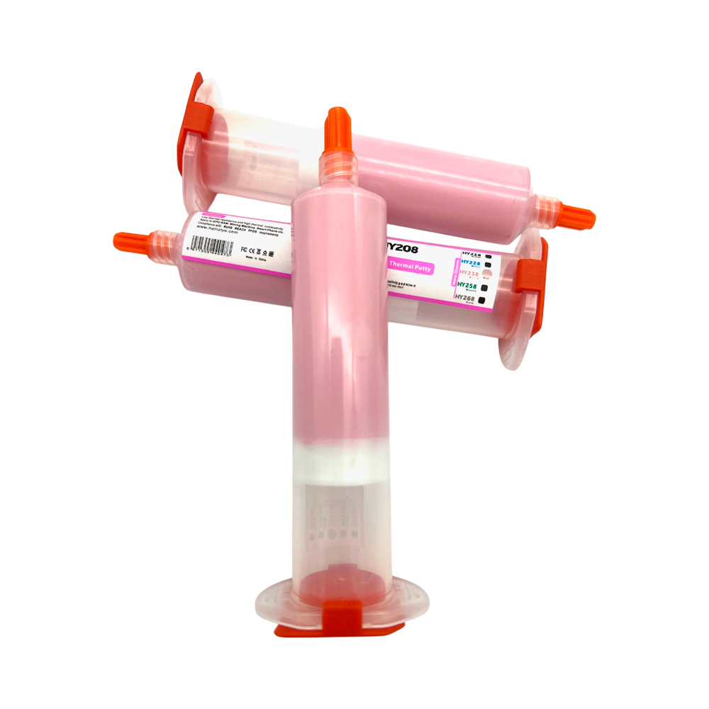 Термопаста на силиконовой основе розового цвета HY238-TU100G, расфасовка по 100гр — изображение 4