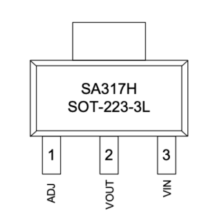 Стабилизатор напpяжения SA317H (SOT-223-3L) LDO
