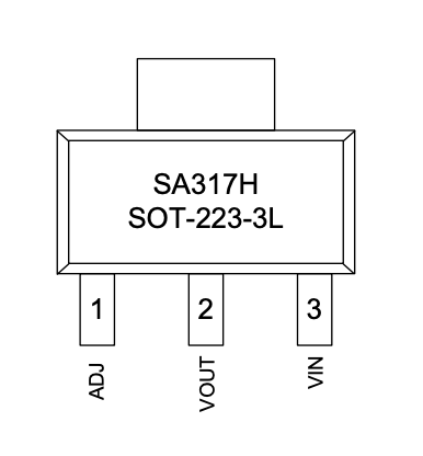 Стабилизатор напpяжения SA317H (SOT-223-3L) LDO
