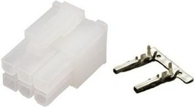 MF2x3F (DS1073-02-2×3-FСT6) Розетка на кабель 4,2мм 6 pin c контактами