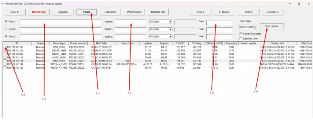 Полная инструкция по прошивке и настройке контрольной платы Whatsminer через WhatsminerTool