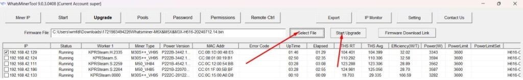 Полная инструкция по прошивке и настройке контрольной платы Whatsminer через WhatsminerTool