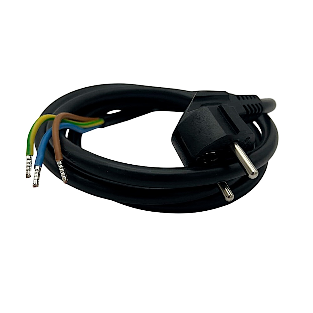 Шнур питания  S22,  тип F, Schuko 3х2,5, 16А, 1,2м ГОСТ