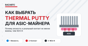 Thermal Putty для ASIC-майнера — как выбрать термоинтерфейс
